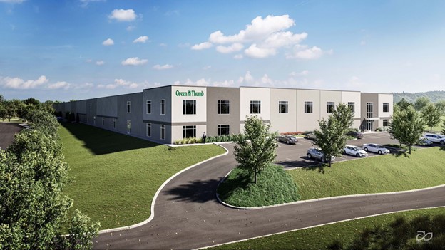 A rendering of the Green Thumb Industries’ facility in Warwick.
