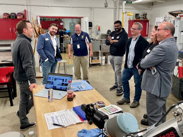 Touring the Haas Innovation Center in Pine Bush High School.