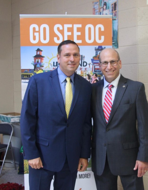 From left, Orange County Executive Steve Neuhaus and Director of Economic Development Steve Gross