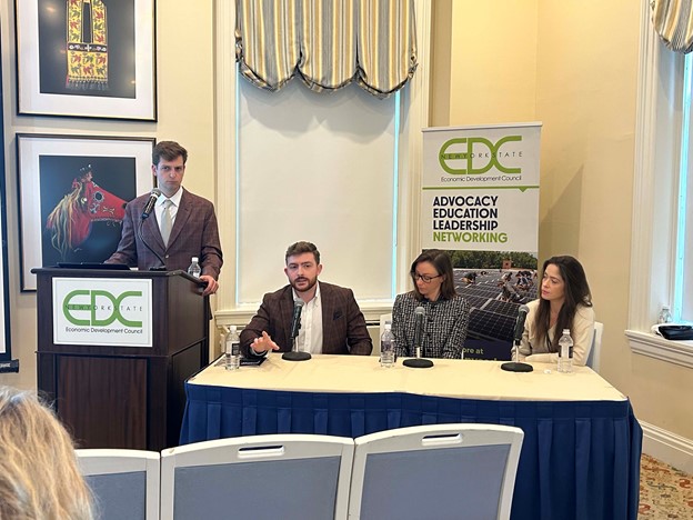 Conor Eckert presenting on the Cannabis Panel at the NYS Economic Development Council's Annual Meeting