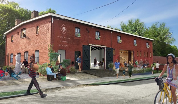Rendering of the Thornwillow Makers Village