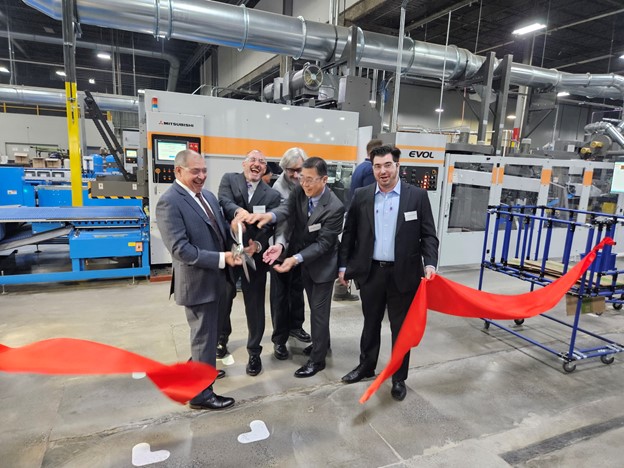 President Container Executives cutting the ribbon on January 13th in the Town of Wallkill.